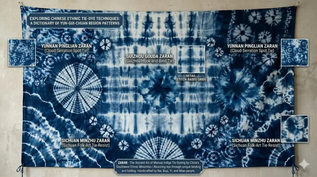 batik handmade wax dyeing china traditional indigo fabric