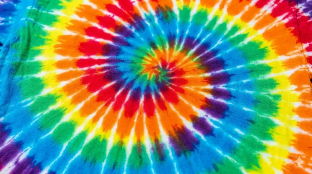 tie dye spiral pattern fabric example