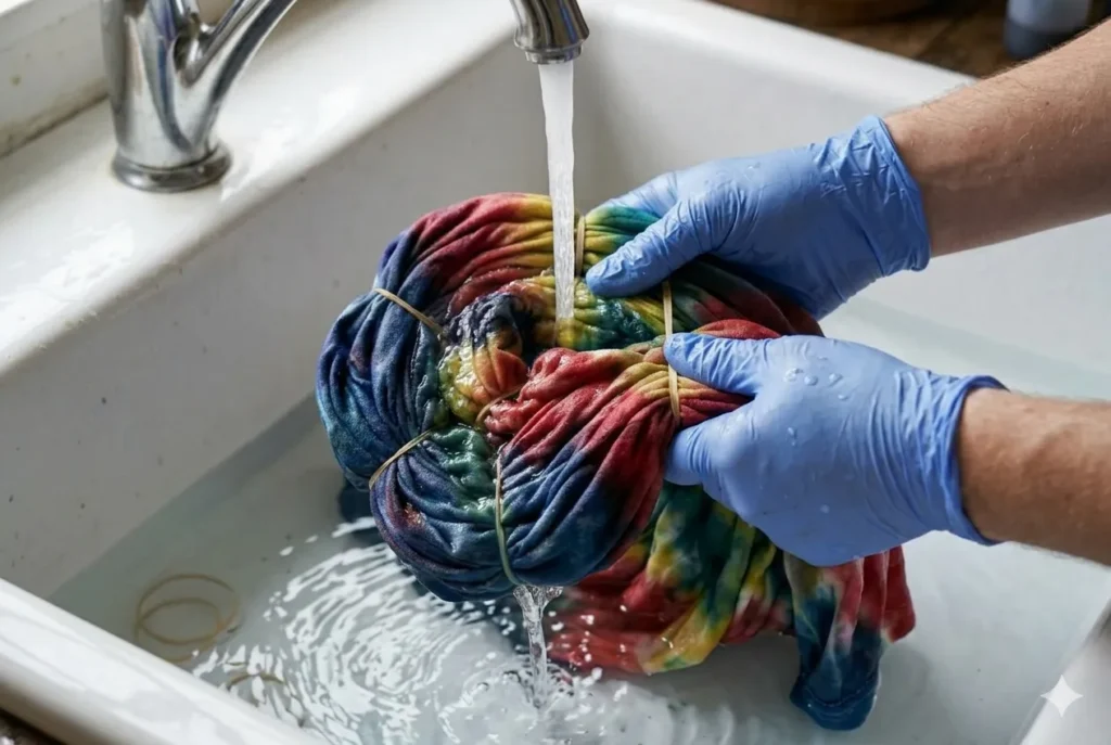 washing tie dye in cold water to prevent fading