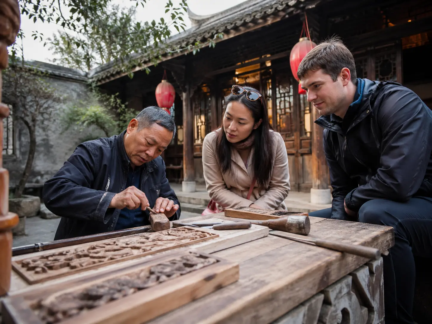 Places in China where travelers can experience traditional craft workshops