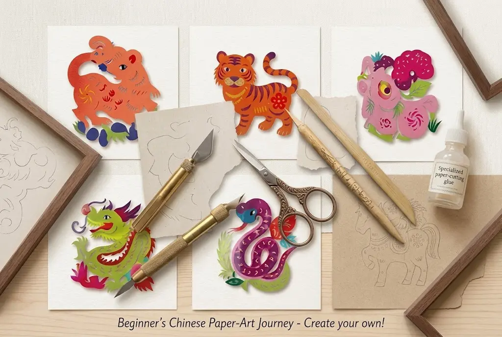 Free Chinese zodiac paper cutting templates for all 12 animals