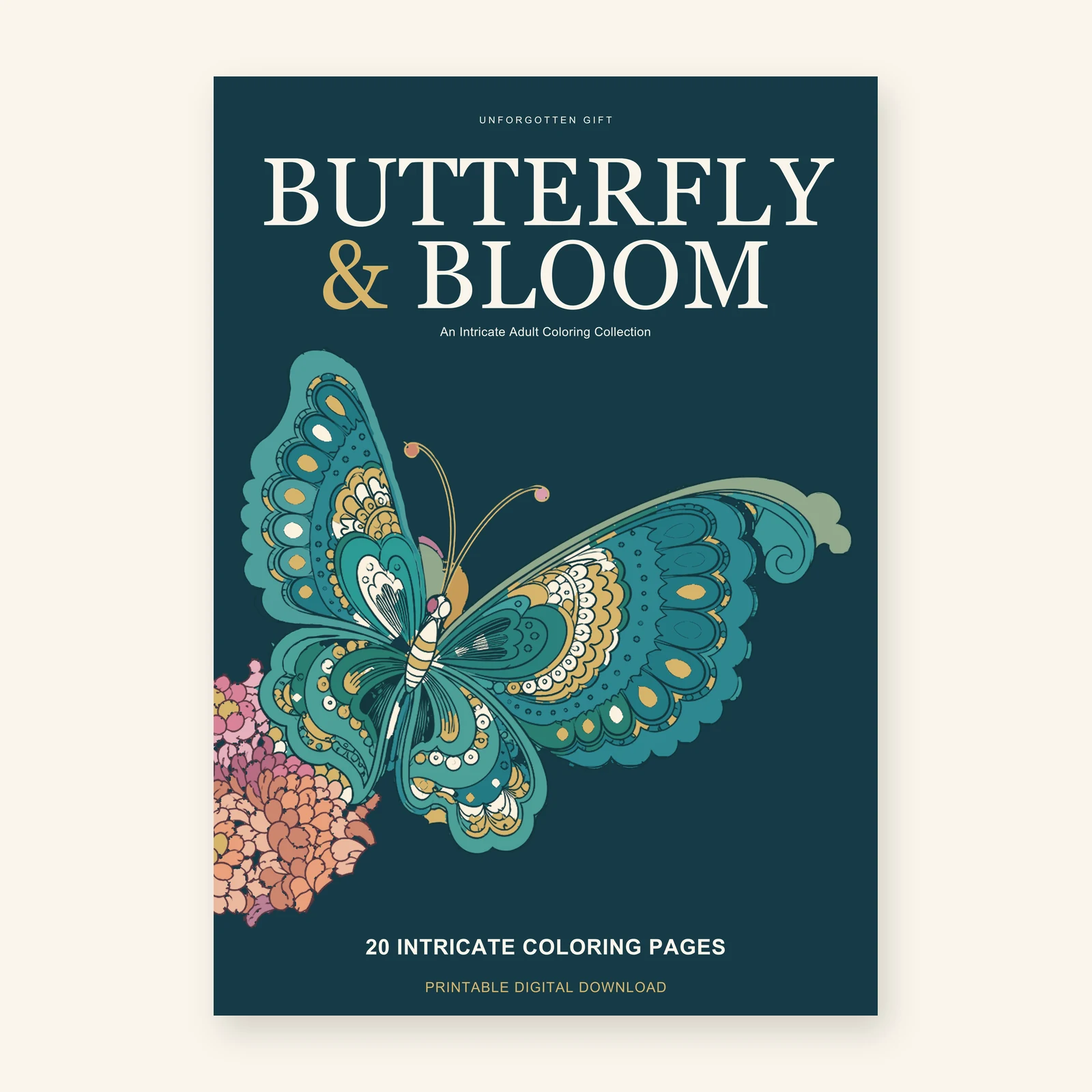 Printable Butterfly Coloring Book PDF| Butterfly & Bloom